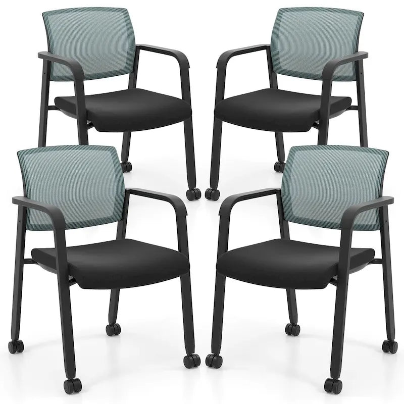 Conference Chairs Set of 2/4 Stackable Office Guest Mesh Chair