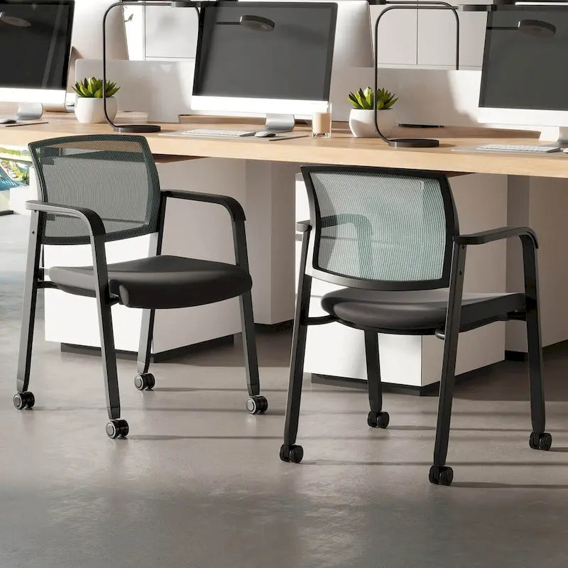 Conference Chairs Set of 2/4 Stackable Office Guest Mesh Chair