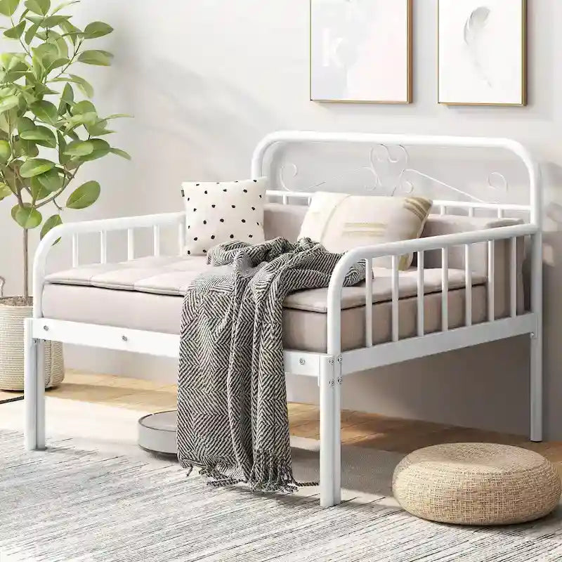 Metal Daybed Extendable Daybed to Twin Size Bed Heavy Duty - See Details