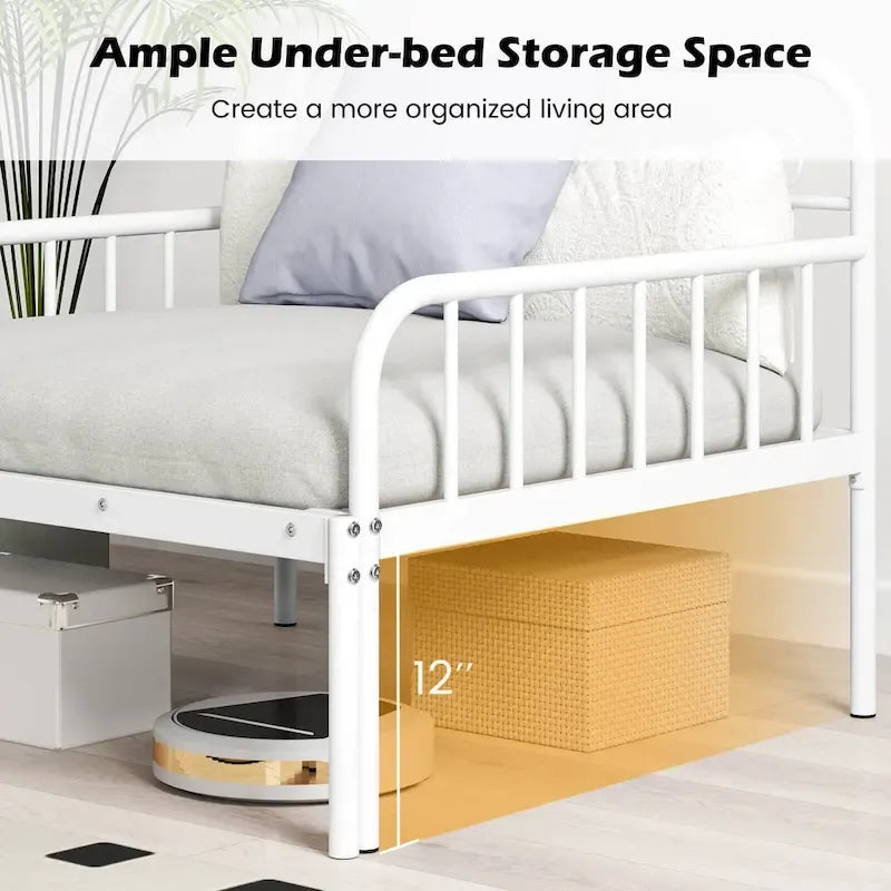 Metal Daybed Extendable Daybed to Twin Size Bed Heavy Duty - See Details