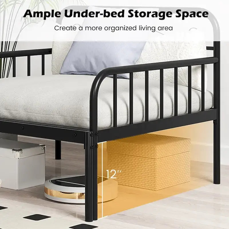 Metal Daybed Extendable Daybed to Twin Size Bed Heavy Duty - See Details