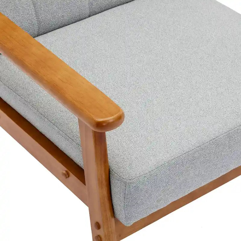 Leisure Accent Chairs Armchair with Solid Wood Armrest and Feet, for Living Room Bedroom Studio chair