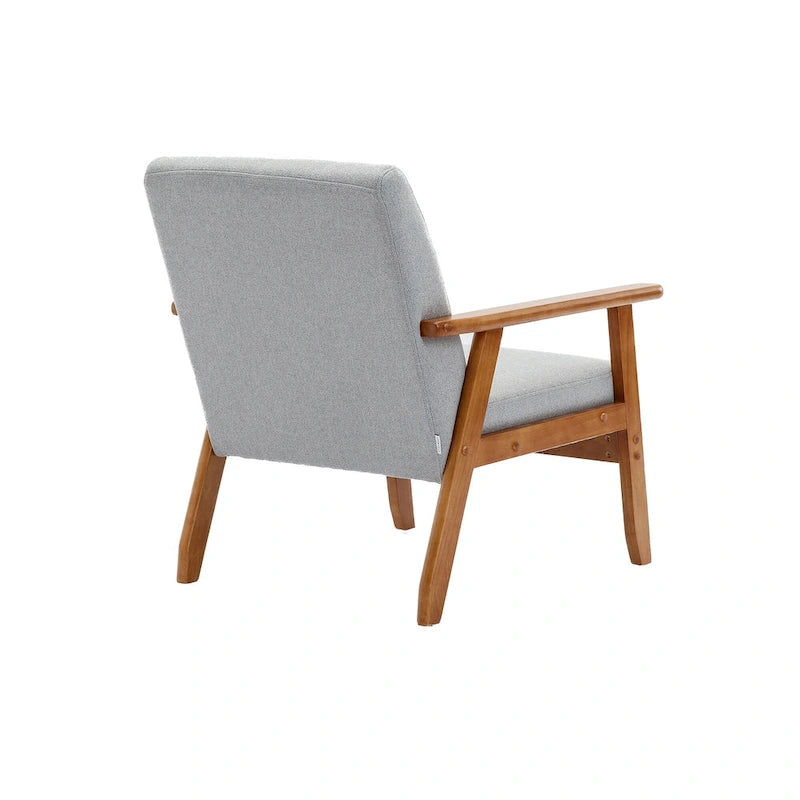 Leisure Accent Chairs Armchair with Solid Wood Armrest and Feet, for Living Room Bedroom Studio chair