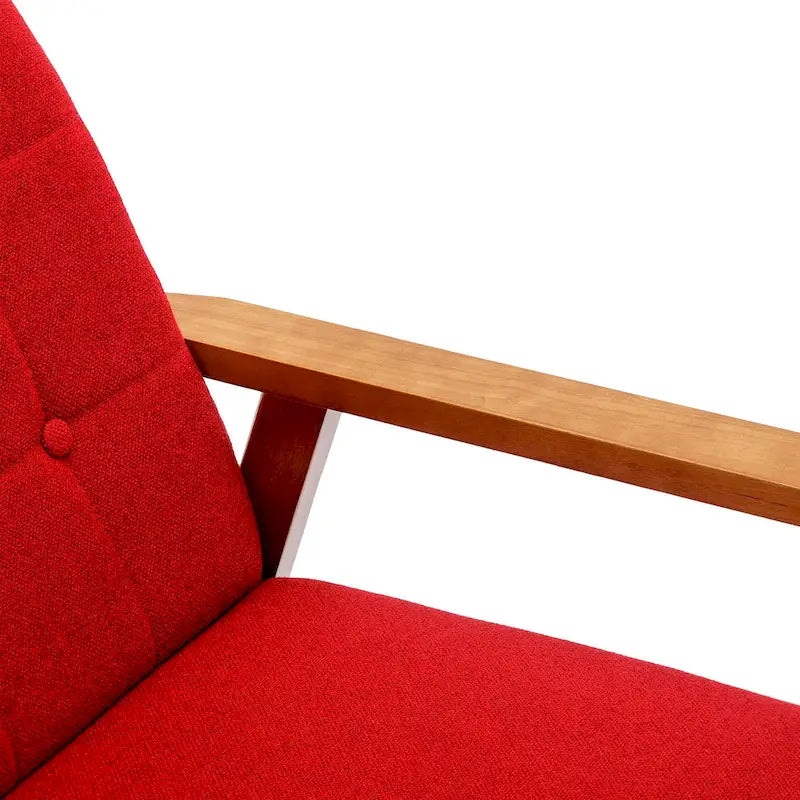 Leisure Accent Chairs Armchair with Solid Wood Armrest and Feet, for Living Room Bedroom Studio chair