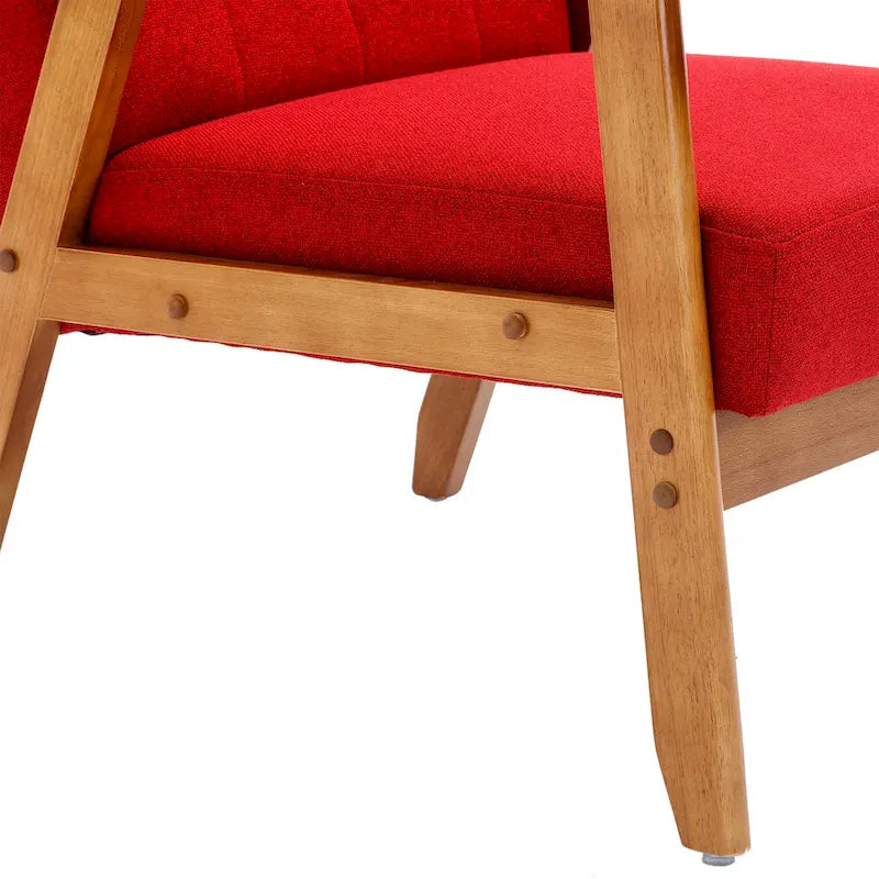 Leisure Accent Chairs Armchair with Solid Wood Armrest and Feet, for Living Room Bedroom Studio chair