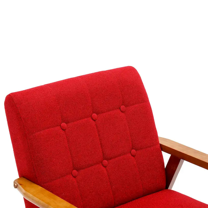 Leisure Accent Chairs Armchair with Solid Wood Armrest and Feet, for Living Room Bedroom Studio chair