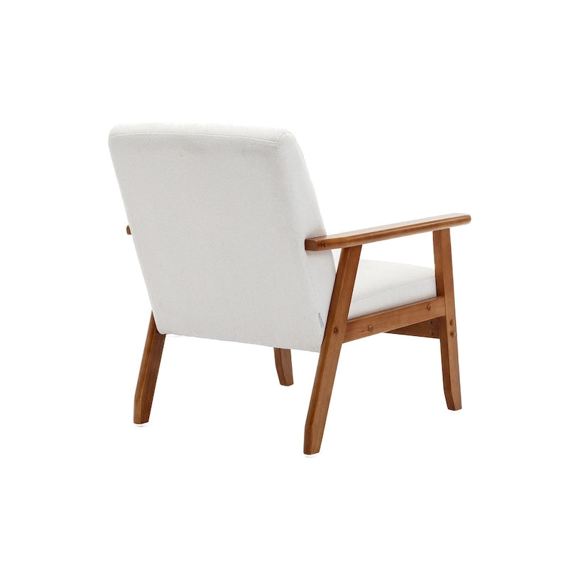 Leisure Accent Chairs Armchair with Solid Wood Armrest and Feet, for Living Room Bedroom Studio chair