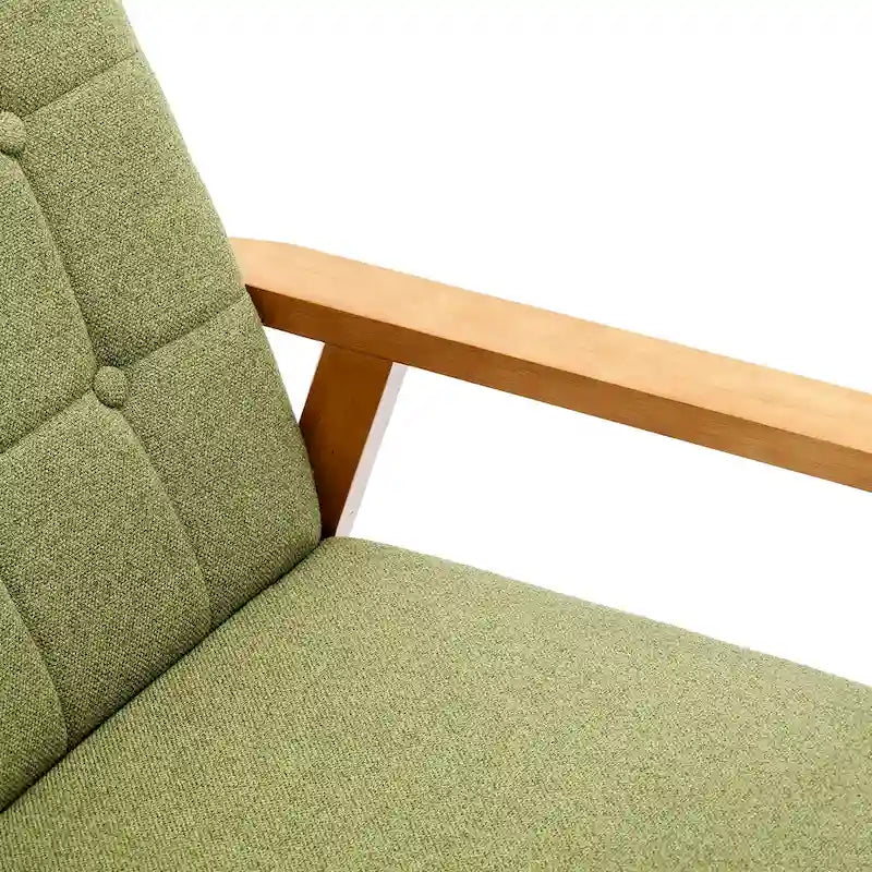 Leisure Accent Chairs Armchair with Solid Wood Armrest and Feet, for Living Room Bedroom Studio chair