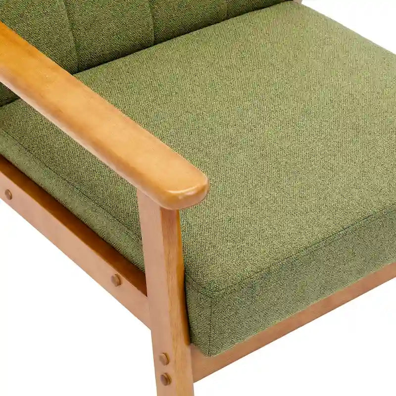 Leisure Accent Chairs Armchair with Solid Wood Armrest and Feet, for Living Room Bedroom Studio chair