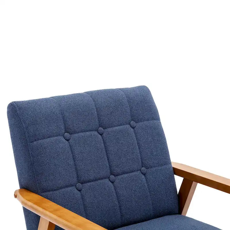 Leisure Accent Chairs Armchair with Solid Wood Armrest and Feet, for Living Room Bedroom Studio chair