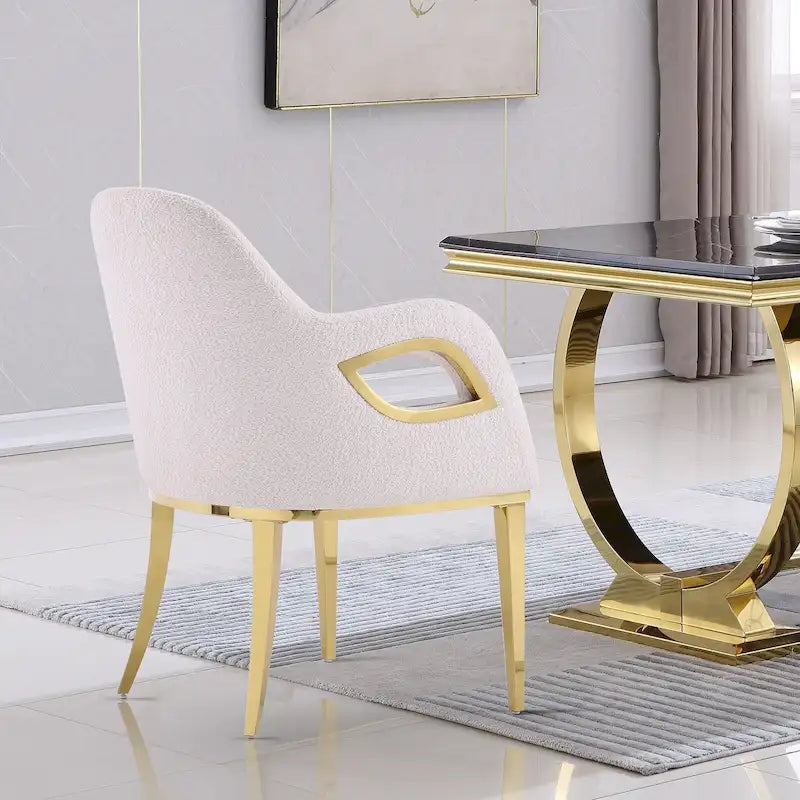 Fauteuils Chaises d'appoint en velours avec accoudoirs Fox-Eye et pieds en acier inoxydable poli miroir