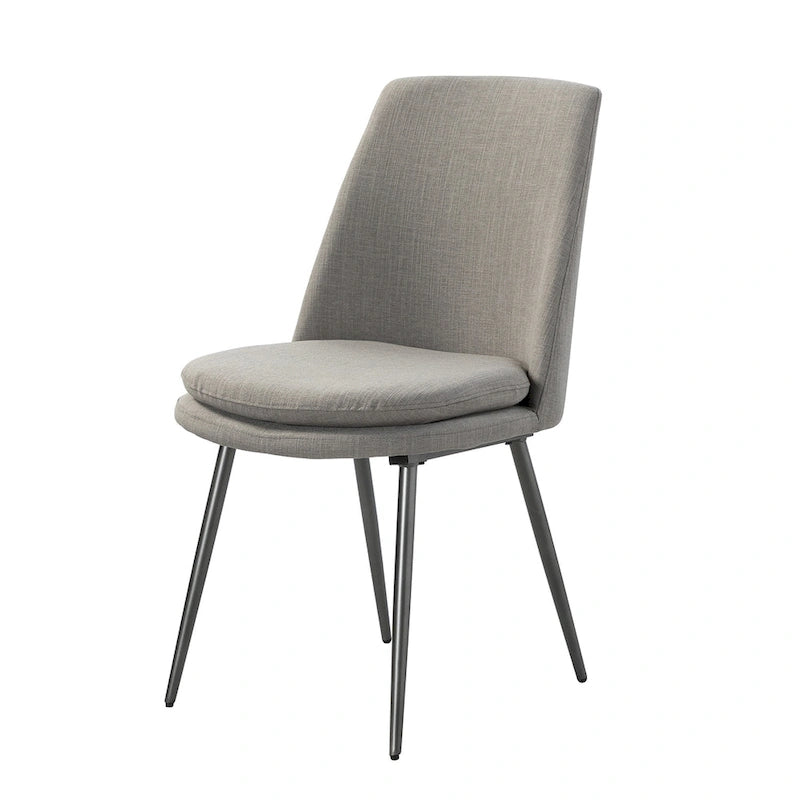 Modern and Contemporary Dining Chairs Set of 2 with Metal Legs