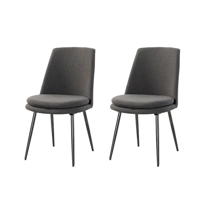 Modern and Contemporary Dining Chairs Set of 2 with Metal Legs