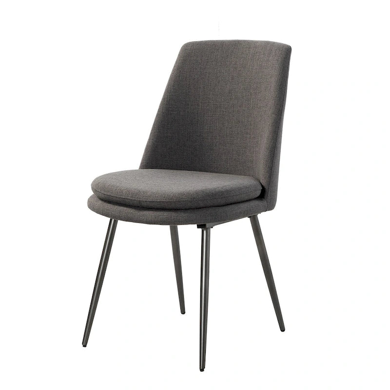 Modern and Contemporary Dining Chairs Set of 2 with Metal Legs