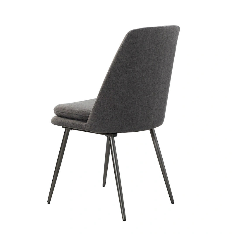 Modern and Contemporary Dining Chairs Set of 2 with Metal Legs