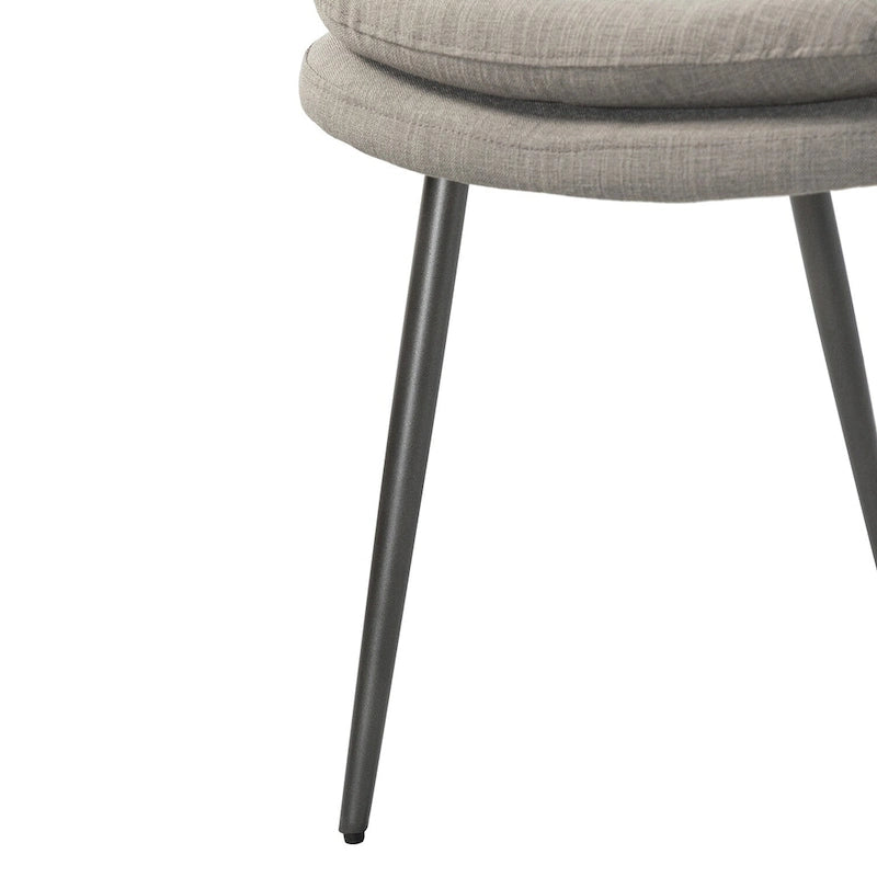 Modern and Contemporary Dining Chairs Set of 2 with Metal Legs