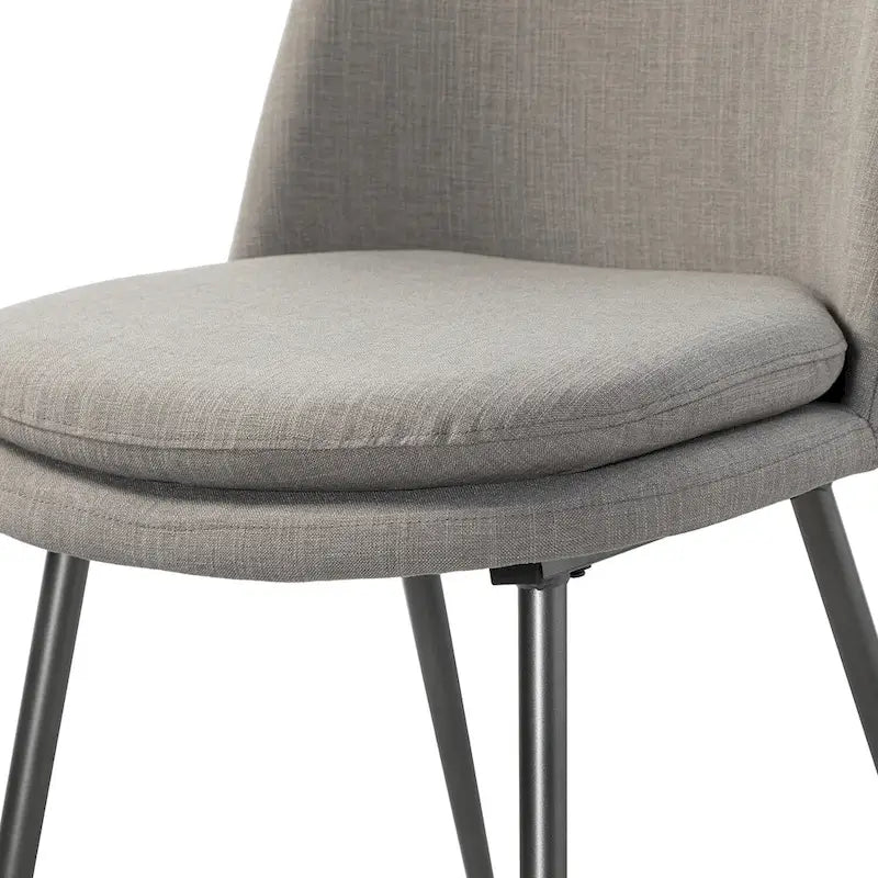 Modern and Contemporary Dining Chairs Set of 2 with Metal Legs