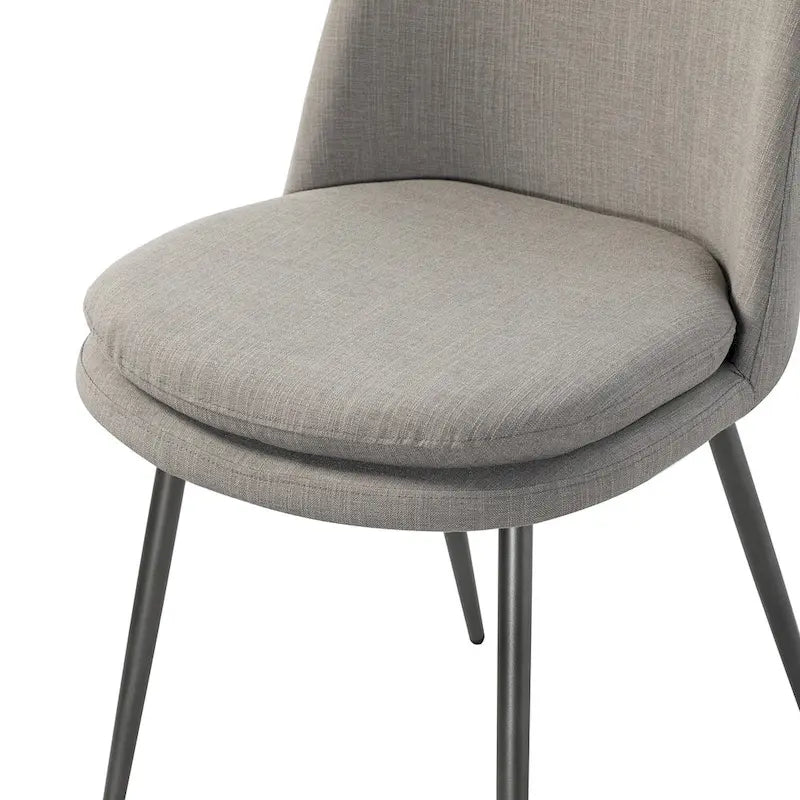 Modern and Contemporary Dining Chairs Set of 2 with Metal Legs