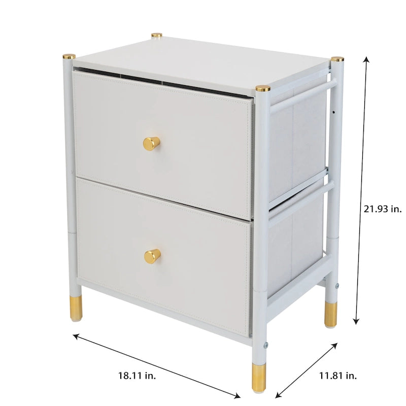 2 Drawer Luxury Nightstand