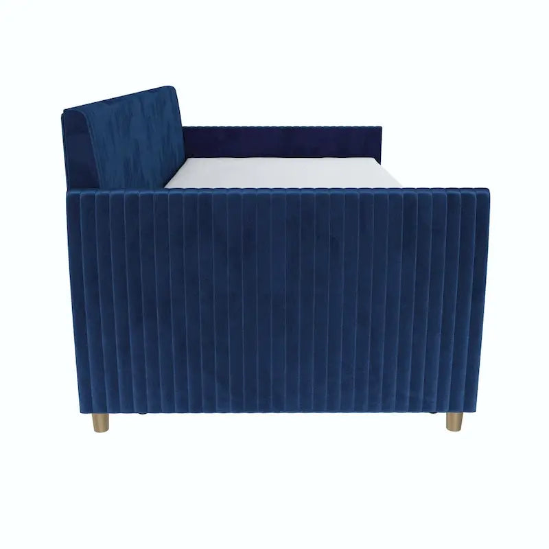 Upholstered double sofa bed with pull-out bed frame