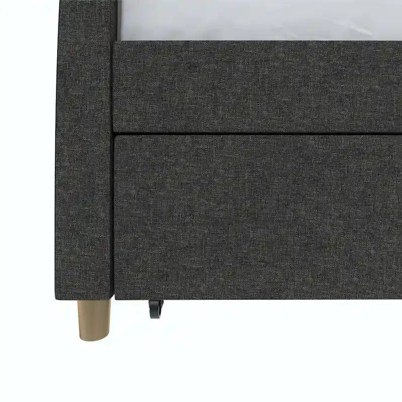 Upholstered double sofa bed with pull-out bed frame