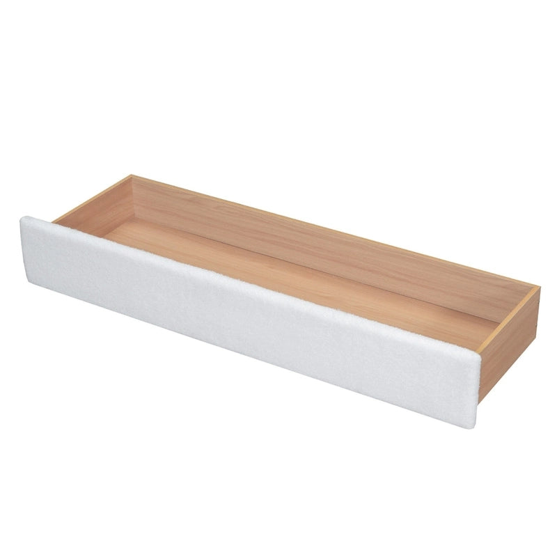 Queen Size Upholstered Platform Bed with Drawer