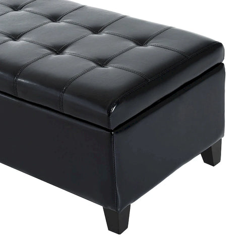 Banc de rangement capitonné en similicuir PU 51 - 19*50.25*16