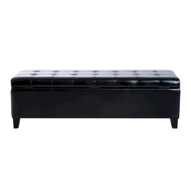 51 PU Leather Tufted Storage Ottoman Bench - 19*50.25*16