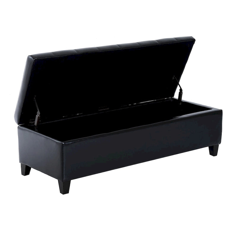 51 PU Leather Tufted Storage Ottoman Bench - 19*50.25*16