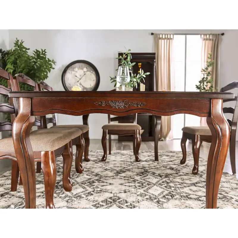Traditional Dark Walnut 78-inch Dining Table