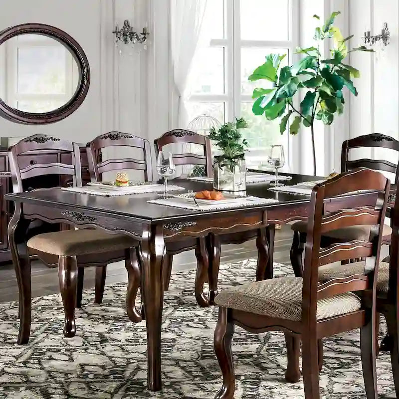 Traditional Dark Walnut 78-inch Dining Table