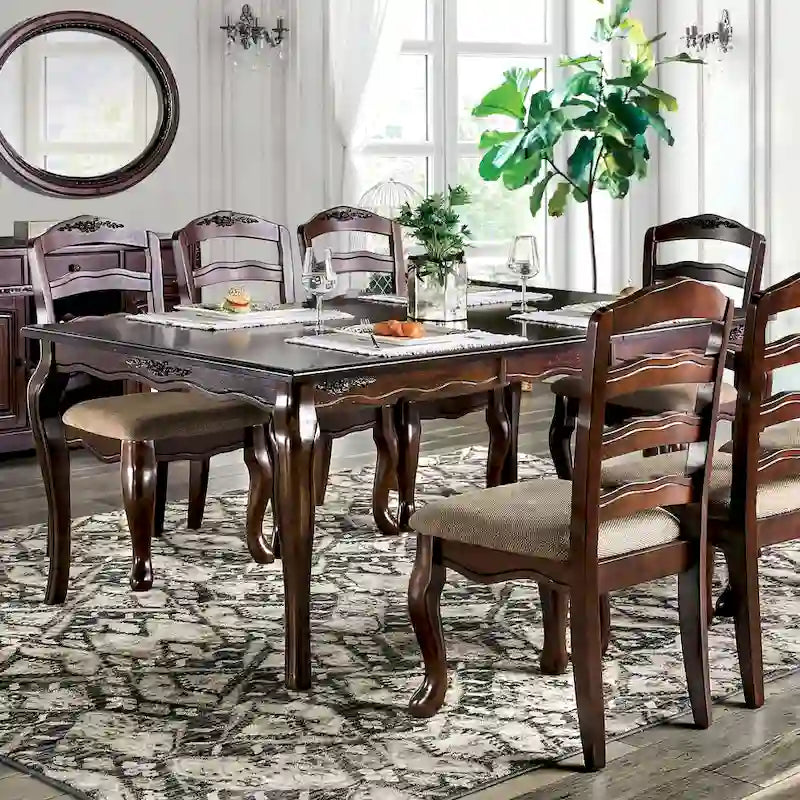 Traditional Dark Walnut 78-inch Dining Table