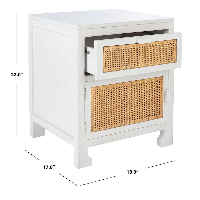Coastal 1-Drawer 1-Door Nightstand