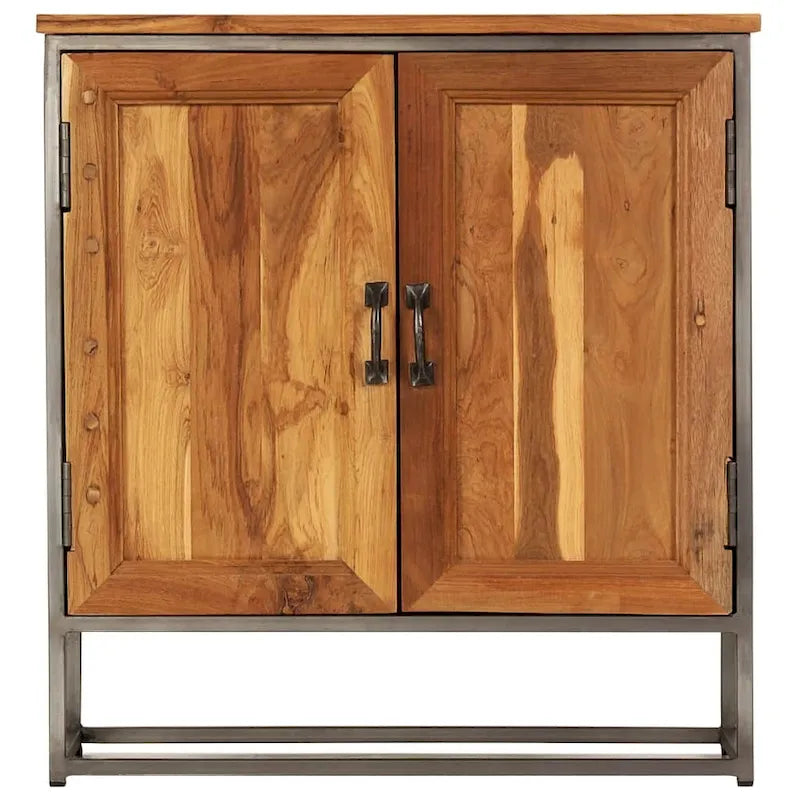 Sideboard Recycled Teak and Steel 25.6x11.8x27.6