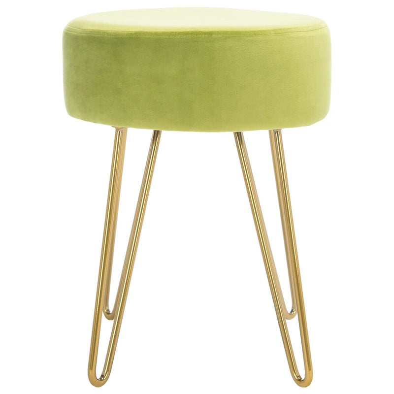 Jailene Round Hairpin Leg Ottoman