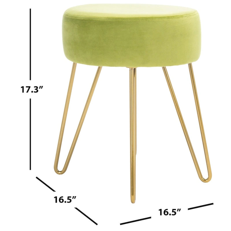 Jailene Round Hairpin Leg Ottoman