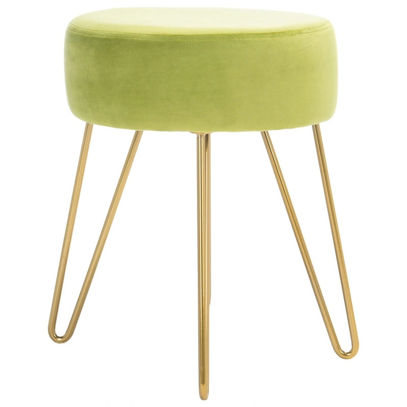 Jailene Round Hairpin Leg Ottoman