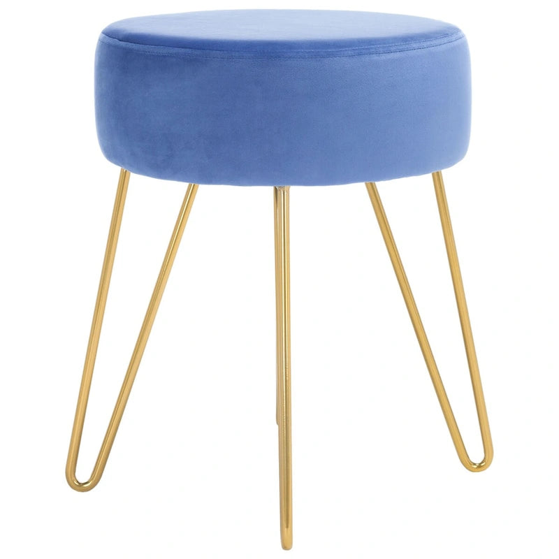Jailene Round Hairpin Leg Ottoman