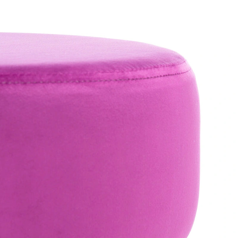 Jailene Round Hairpin Leg Ottoman