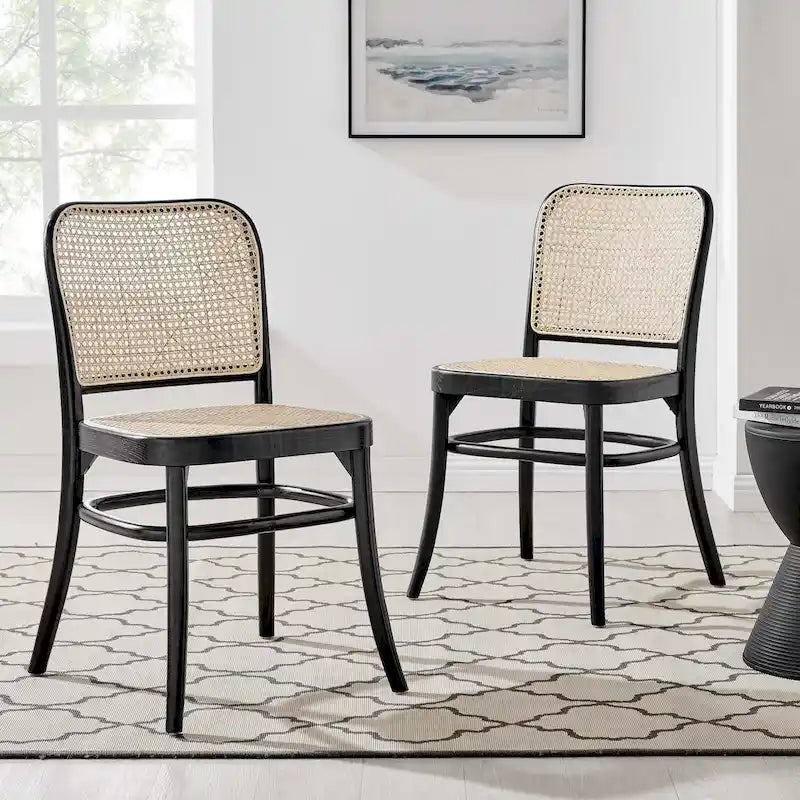 Lot de 2 chaises de salle à manger en bois