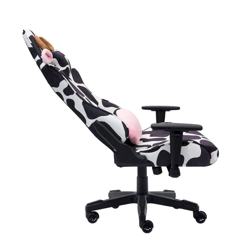 Fun Cow Print Adjustable Gaming Chair